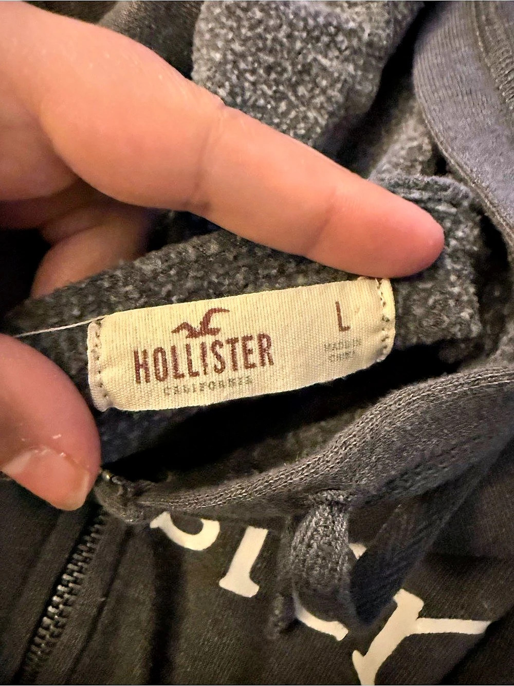 Y2K Hollister Women's Graphic Zip Hoodie Size Large - Picture 5 of 5